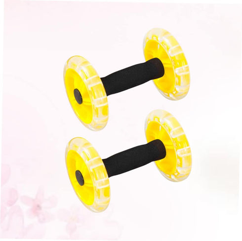 Toddmomy Abdominal Roller Workout Roller, Yellow Fitness Device, Ab Wheel Dumbbell Equipment