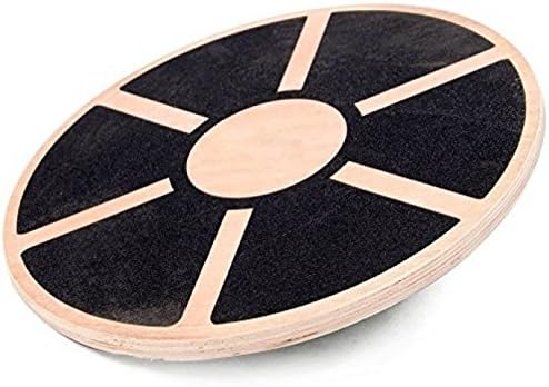 Heavy Duty 15.5" Wooden Balance Board with Non-Slip Pad for Fitness Equipment