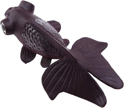 Zerodis Fish Decoration, Artificial Silicone Small Fish Design for Aquarium (Brown Goldfish)