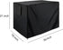 Durable Double Door Dog Crate Cover, Waterproof Anti-UV Pet Kennel Cover for 24-54 Inches Crate - Black