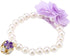 Dog Pet Necklace, Elastic Adjustable Stylish Simulation Pearl Flower Collar for Cat Puppy Jewelry Accessory Theme Party