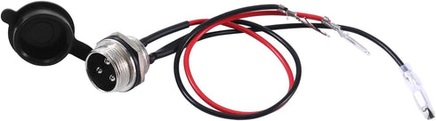 KAMIER 3 Wires Charger Port Replacement for Razor Crazy Cart XL DLX, E325 E300 E200 E175 E100 Kids Electric Scooter