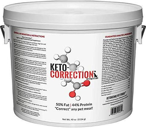 Keto-Correction High Fat, High Protein Pet Food Supplement, 40 oz. Canister