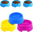 16 PCS Pet Plastic Bowls - Dog and Cat Supply Plastic Food Feeding Water Dish Bowl Feeder