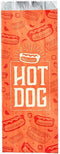 Grease-Resistant Printed Hot Dog Bag, Enjoy Warm Food On-The-Go! - 100 Count (3 1/2" x 1 1/2" x 9")