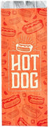 Grease-Resistant Printed Hot Dog Bag, Enjoy Warm Food On-The-Go! - 100 Count (3 1/2" x 1 1/2" x 9")