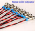 Gebildet 10pcs 6mm 1/4" 12-24V AC/DC LED Metal Indicator Light Waterproof Signal Lamp Pilot Dash Directional Car Truck