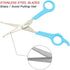 Chibuy Professional Pet Grooming Scissors - Blue Stainless Steel Dog Eye Cutter for Dogs and Cats, Size 6.70"