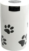 Pawvac 6 Ounce Vacuum Sealed Pet Food Storage Container, White Cap & Body/Black Paws
