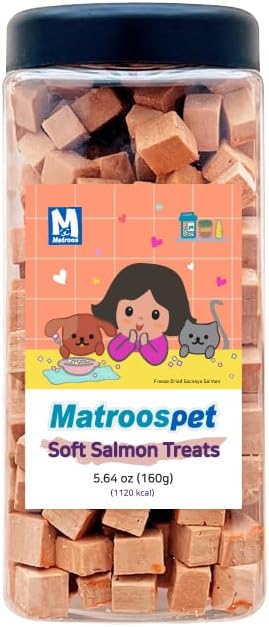 M MATROOS Freeze Dried Raw 100% Natural Single Ingredient Sockeye Salmon Dog