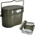 Generic Set 500ML+1250ML Outdoor Camping Cooking Pot Double Layer Food Storage Container Aluminum Saucepan With Scale