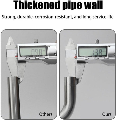 MiOYOOW Aquarium Inflow Outflow Pipe, 304 Stainless Steel Lily Water Pipe with Aluminum Alloy Clamp