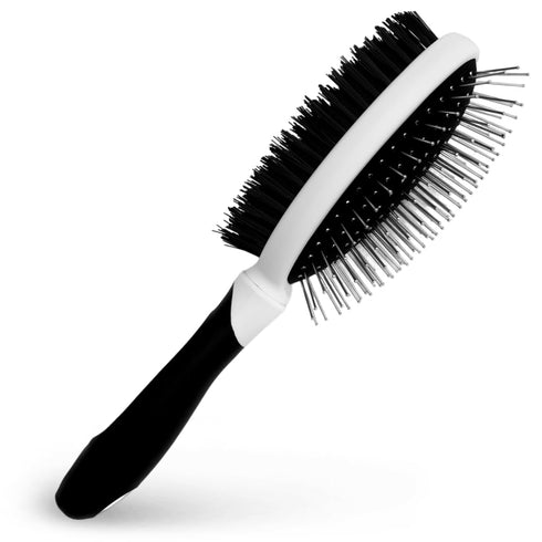 Fuller Brush 2-in-1 Double-Sided Pet Brush, Flexible Cushion with Steel Pins and Nylon Bristles for Grooming