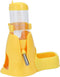 Litewoo Hamster Water Bottle with Food Container Base, No Drip Drinking Dispenser for Dwarf Hamster, Yellow
