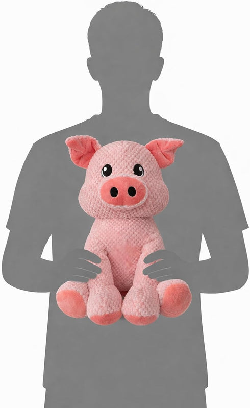 NOZES & TOZES Plush Pig Dog Toy | Dog stuffies for Large Dogs Dog Enrichment Toys for Large Dogs | Dog Toys Without