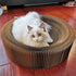 Collapsible Round Shape Cat Scratcher Lounge Bed for Big Cat