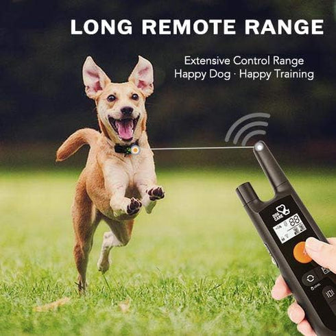 Dog Training Collar - Rechargeable Shock Collar with Beep, Vibration, Shock Modes, Rainproof, Long Remote Range