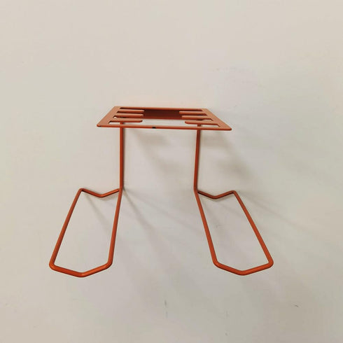 Tennis Racket Holder, Wall Mounted Metal Holder for Heavy-Duty Steel, Holds 6 Balls & 4 Racquets, Orange