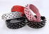 Dogs Kingdom Faux Leather Spiked Studded Dog Collar, Pitbull, Boxer, Black, L