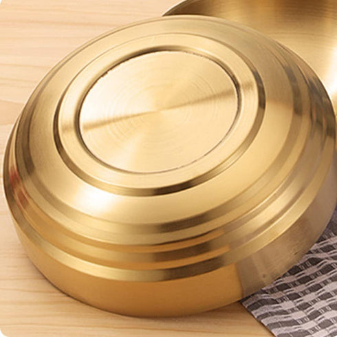 Large Dog Bowl, Gold Stainless Steel for Large Dogs, Study and Rust-Resistant, Stylish Design, 7 Inch (W) 2.6 Inch (H)