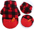 Big Dog Winter Coat Pet Plaid Hoodie Jacket Reversible Vest Cold Weather Dog Cat Clothes Pet Apparel for Medium Large Dogs Labrador Clothing (XX-Large,Red)