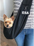 Small Emotional Support Dog Sling Carrier, EZ-Sling for Small Dogs, Includes Five ESA Handout Cards