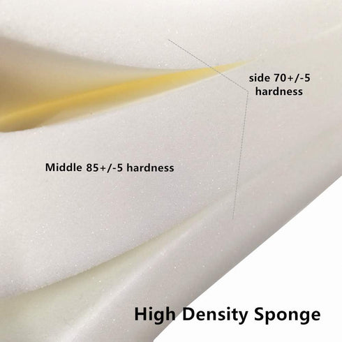 NGT New Guide Steps Yoga Bolster Pillow for Meditation, Rectangular Foam Cushion with Washable Suede Pillowcase