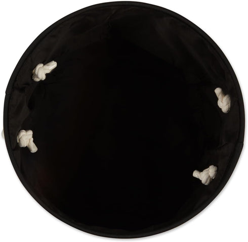 Bone Dry Pet Storage Collection Small Round Collapsible Bin, Black