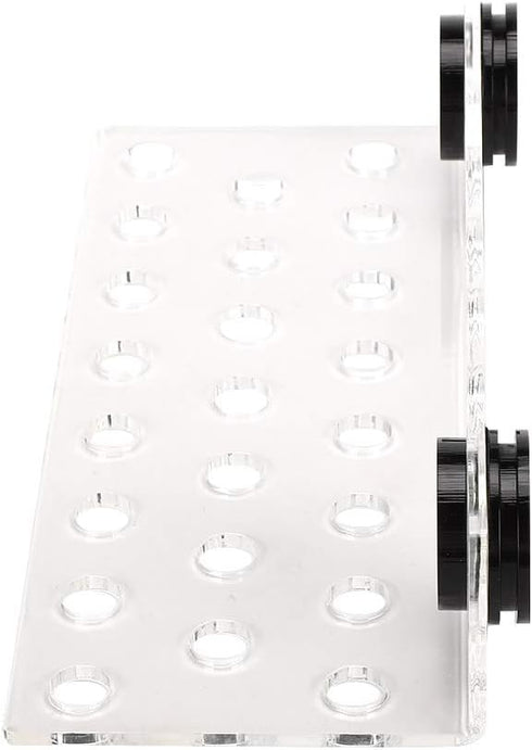Zerodis Fish Acrylic Coral Bracket Base, Transparent Bracket Holder with 23 Holes for Aquarium Frag Plugs Rack