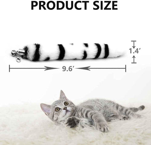 LASOCUHOO Cat Worm Toys, 3 Packs Interactive Cat Wand Replacement, Wand Refill Attachments for Indoor Cats