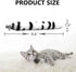 LASOCUHOO Cat Worm Toys, 3 Packs Interactive Cat Wand Replacement, Wand Refill Attachments for Indoor Cats