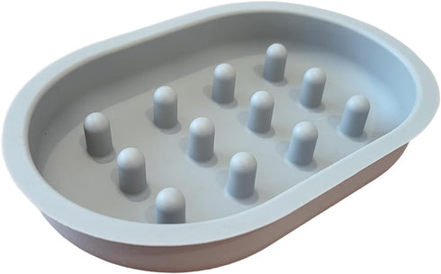 Slow Feeder Bowl Compatible with Sureflap Surefeed Feeders - BPA Free & Dishwasher Safe Silicone Slow Feeder Bowl for Small & Med Breed, Non-Slip Puzzle Cat Food Bowl, Perfect for Fast Eaters (Gray)