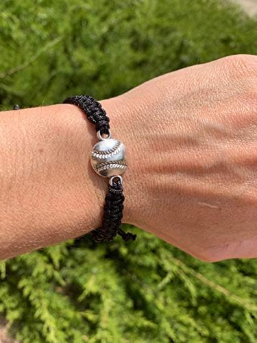 Sportybella Baseball Bracelet - Adjustable Braided Jewelry, Gifts, and Accessories