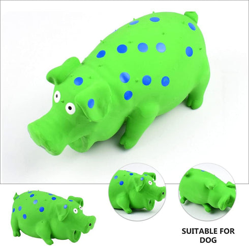 balacoo Squeaky Pig Dog Toys - Latex Grunting Pig Sound Play Toy for Puppy Chew and Training