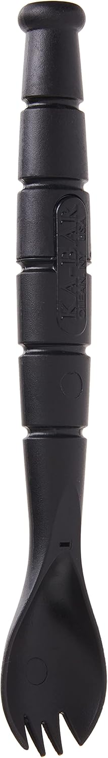 Ka-Bar Tactical Spork (Spoon Fork Knife) Tool 9909 Black, 1 Pack