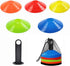 Soccer Cones (Set of 50), Agility Training Disc Cone with Carry Bag and Holder for Football Basketball Sports Field Cone Markers,