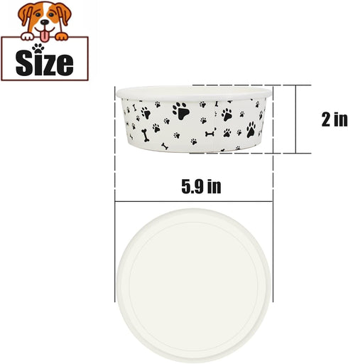 Disposable Dog Bowls, 30 Pcs 16 Ounces Paper Bowls Disposable Pet Bowls Cat Food Bowl Serving Food Tray Dog Dishes Food and Water Bowls for Small Medium Dogs Cats