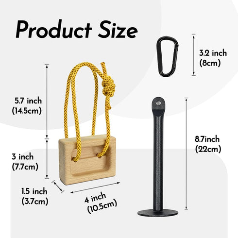 WRIST FIGHT Set Portable Beech Wood Fingerboard Climbing Hangboard Dual-Pocket Grip Blocks for Finger & Forearm