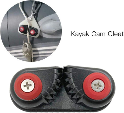 Lixada 2PCS Aluminum Cam Cleats for Kayak, Canoe, Sailing, Fast Entry Boat Dinghy Cleats