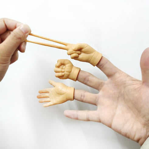 Mini Hands for Cats, 3/6Pcs Tiny Folded Hands Toy for Cats and Puppies, Interactive Stretchable Gloves