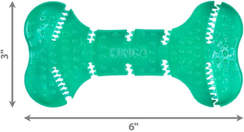 KONG Squeezz Dental Bone - Dog Toy for Cleaning Teeth - Flexible Chew Toy for Gentle & Mild Chewers - for Medium/Large