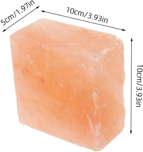4"X4"X2" Kichvoe Natural Mineral Rich Salt Lick Block for Animals - Pink Hard Himalayan Salt Brick for Cows Sheep