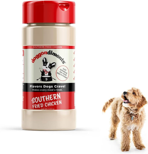 Southern Fried Chicken Flavor Dog Food Topper, Powder, Fun People Food Flavors for Small & Large Breeds