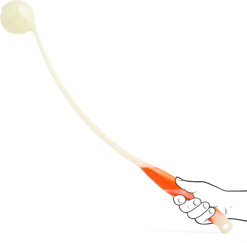 Chuckit Pro Fetch Toy Ball Launcher for Dogs, Compatible with Medium Chuckit!, 25 Inch + Glow Ball