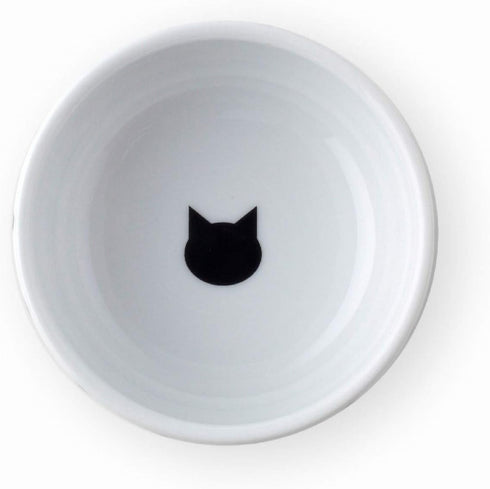 Necoichi Raised Stress Free Cat Food Bowl, Elevated, Dishwasher and Microwave Safe, Cat Dots, Mini