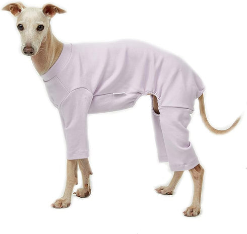 Basic Dog Pajamas, Durable and Elastic Dog Onesie Apparel Outfits for Doggie Jammies (Large, Purple)