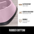 Gorilla Grip Slow Feeder Dog and Cat Bowls, Large, Pink, 4 Cup, 100% BPA Free, Interactive Puzzle Toy