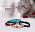 CHUKCHI Pink Soft Velvet Safe Cat Adjustable Collar with Crystal Heart Charm, 8-11 Inches