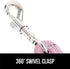 Gorilla Grip Heavy Duty Dog Leash - Soft Handle, Strong Reflective Rope for Night Walking, Pink