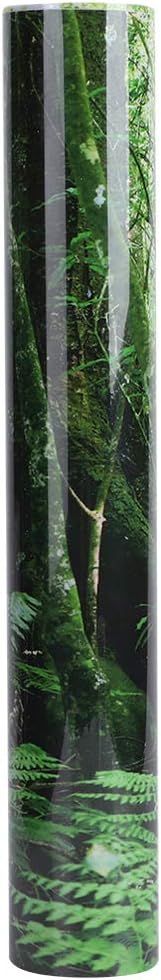 PVC Adhesive Reptile Poster, Jungle Pattern Fish Terrarium Background Decoration (122 * 46cm)